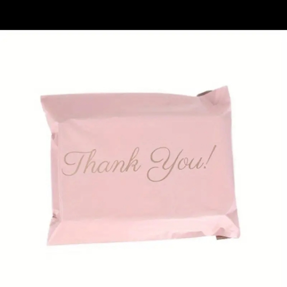 NEW PINK THANK YOU POLYMAILER BAGS. 6 X 9 QTY 25 Hp🔥🔥🔥🔥 - Picture 2 of 4